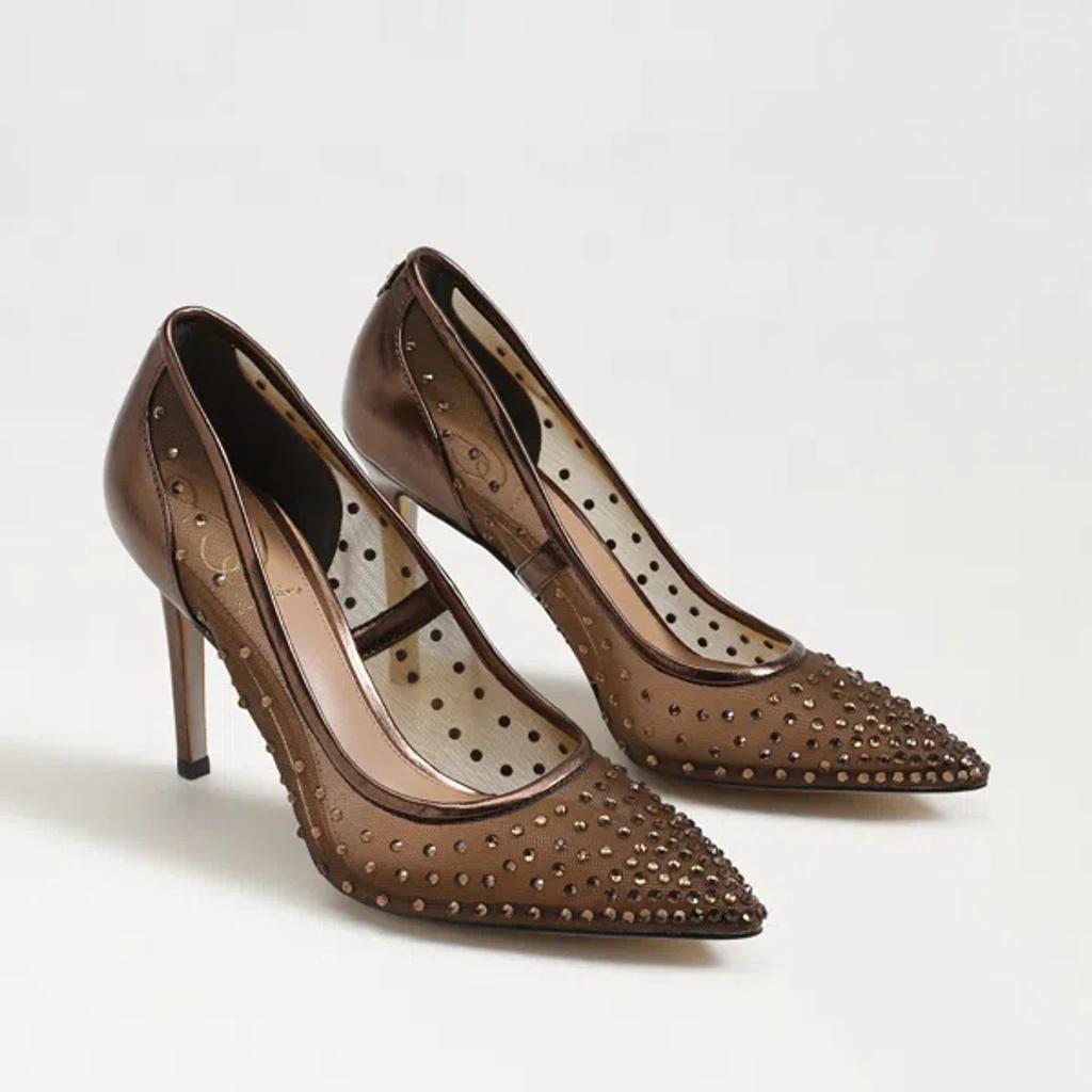 SAM EDELMAN Hazel Mesh Pointed Toe Pump Bronze Metallic Product Image