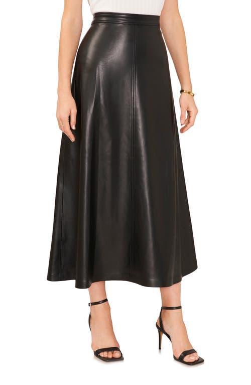 Vince Camuto Faux Leather A-Line Skirt Product Image