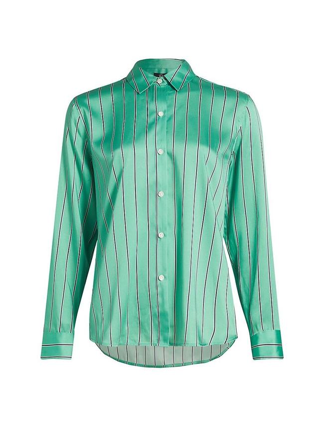 Womens Elias Striped Satin Shirt Product Image