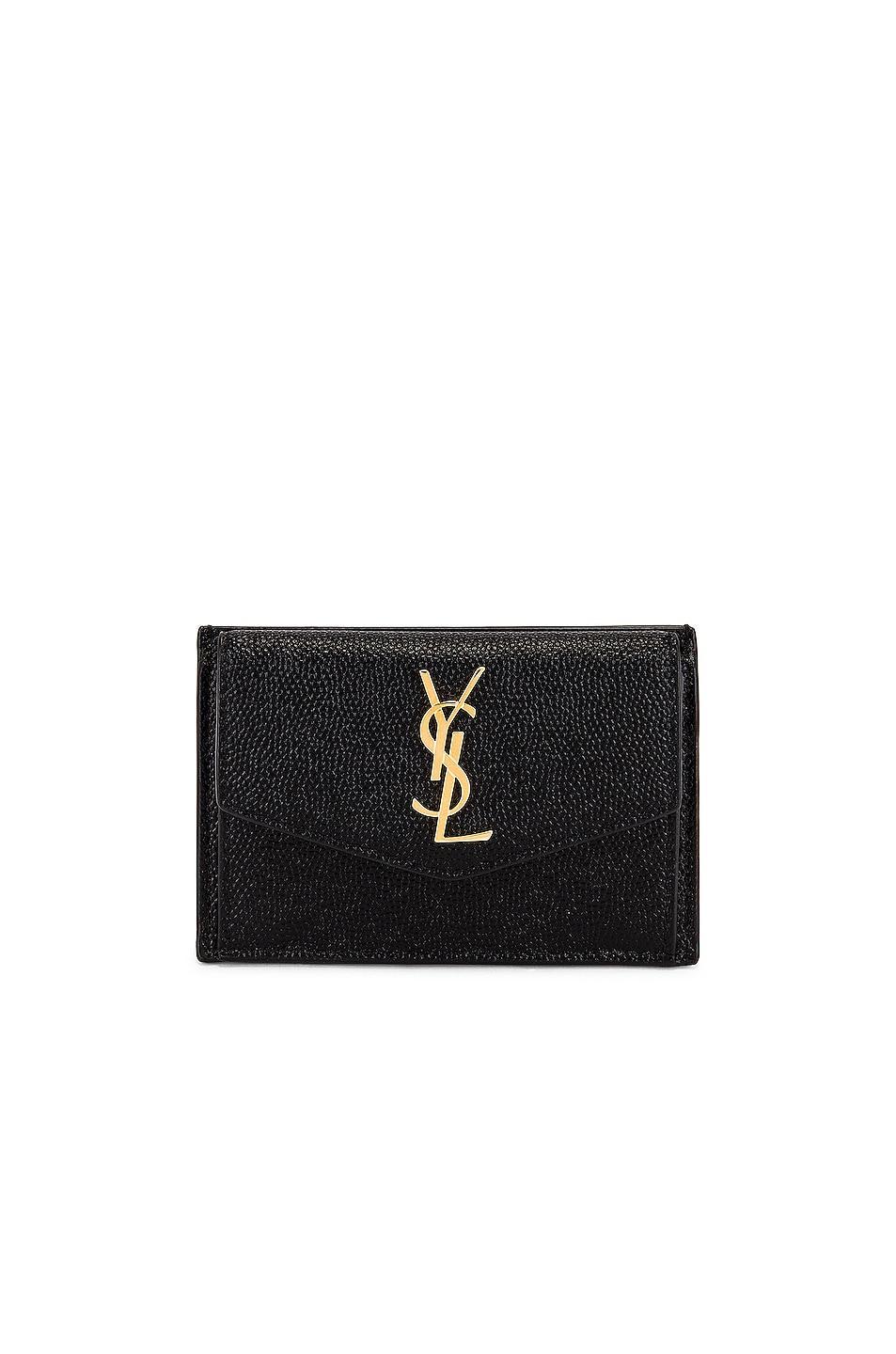 Saint Laurent Leather Wallet in Black Product Image