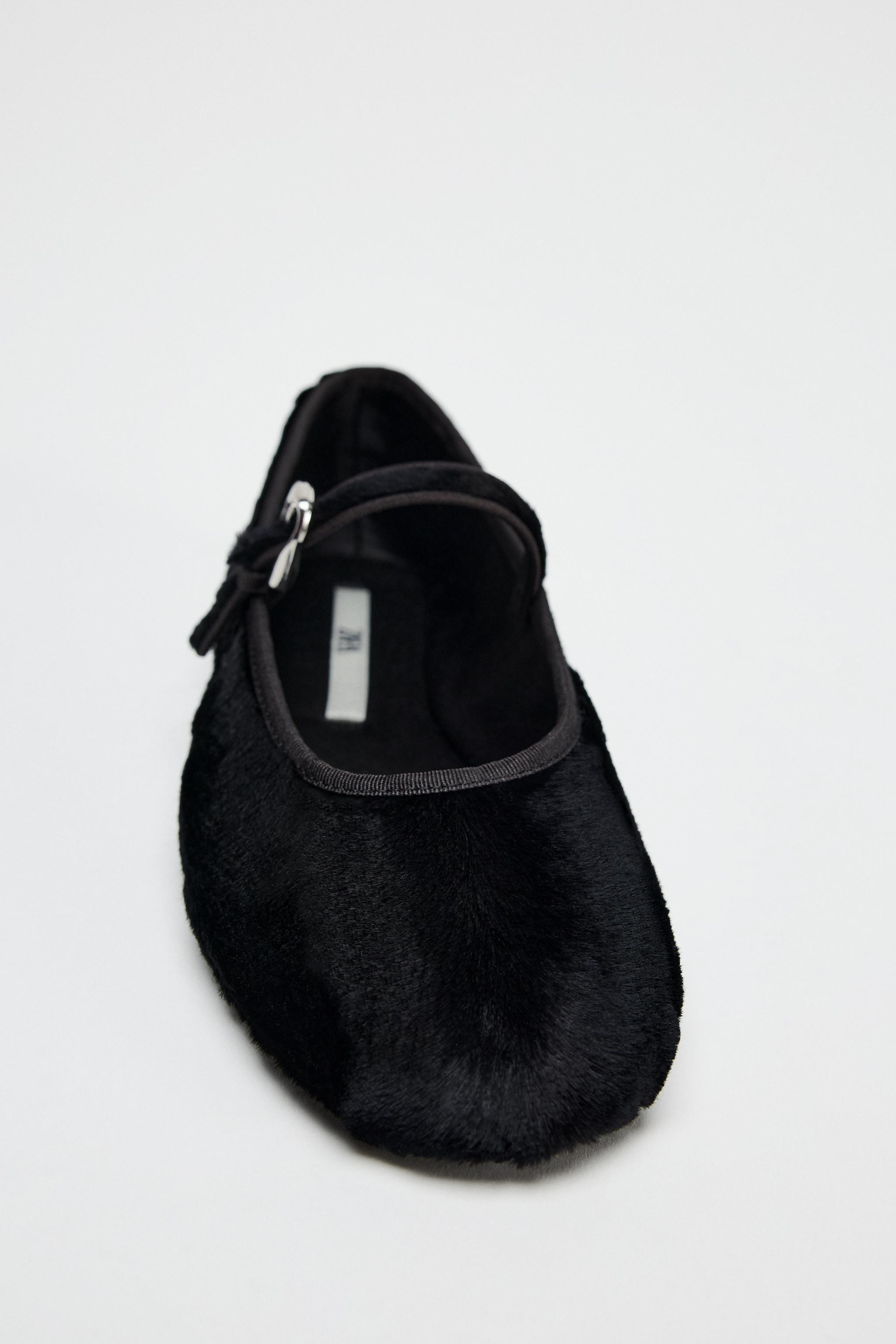 FAUX FUR BALLET FLATS Product Image