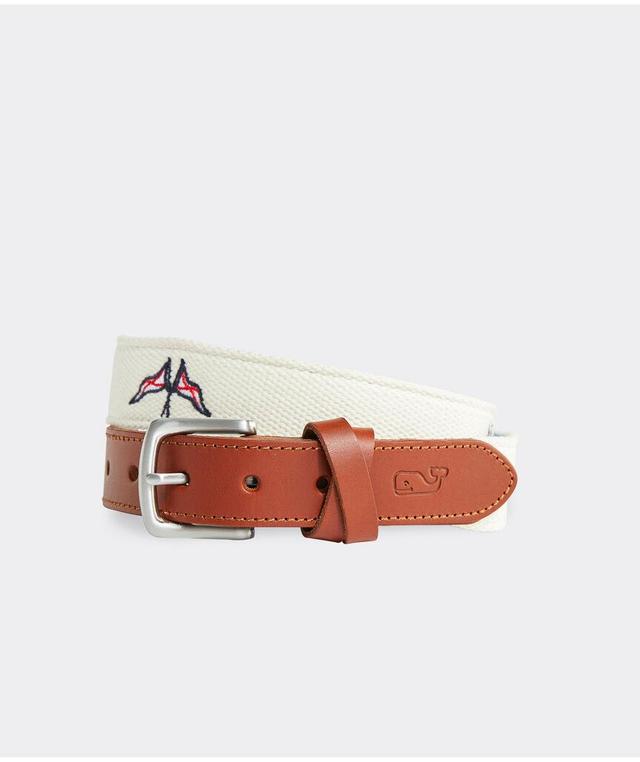 Flags Embroidered Canvas Club Belt Product Image