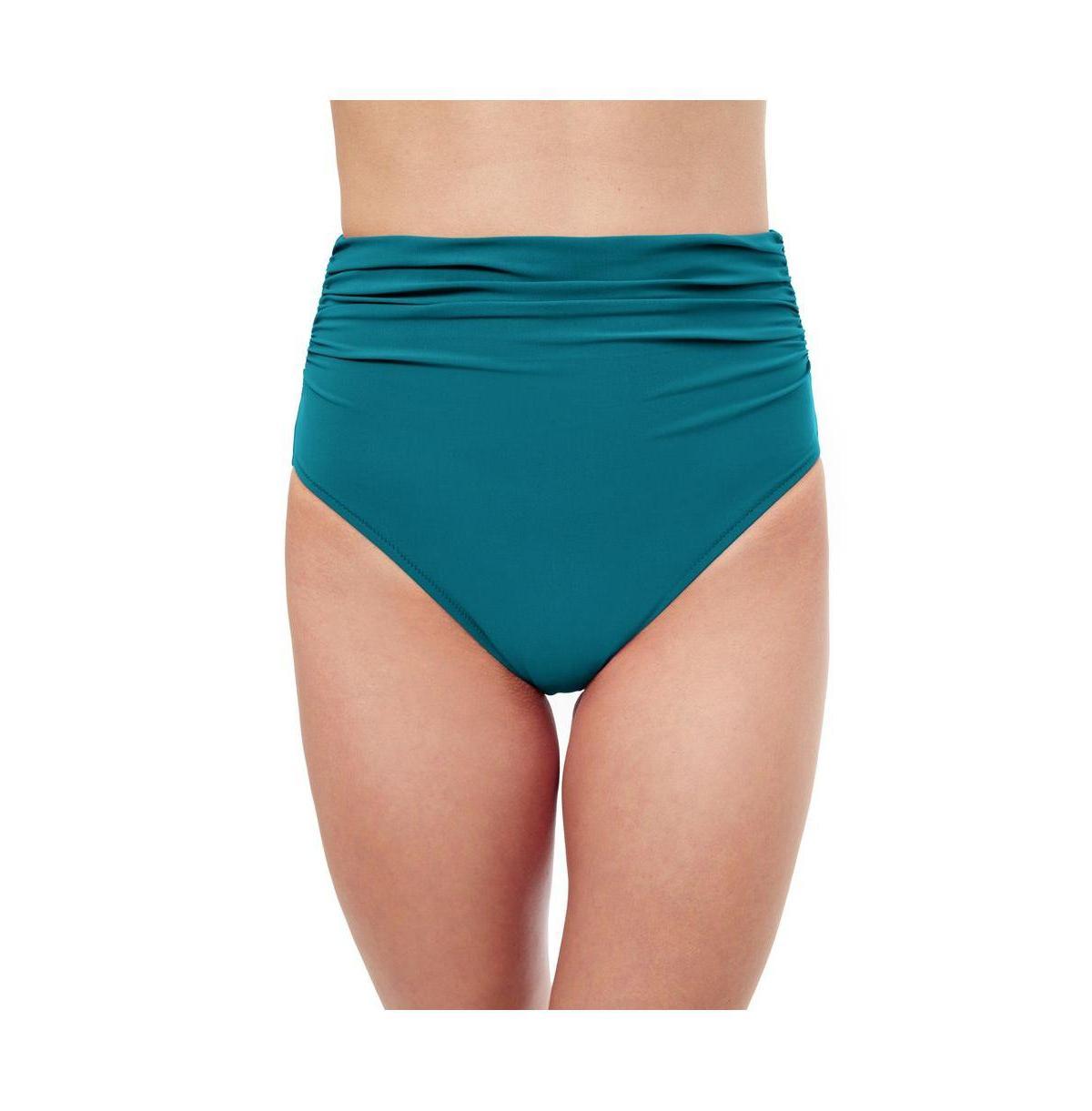 Profile by Gottex Womens Unchain My Heart High Waist swim bottom with side shirring - Dark Product Image