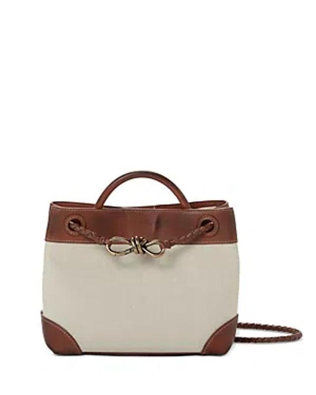 Bottega Veneta Andiamo Small Canvas and Leather Shoulder Bag Product Image