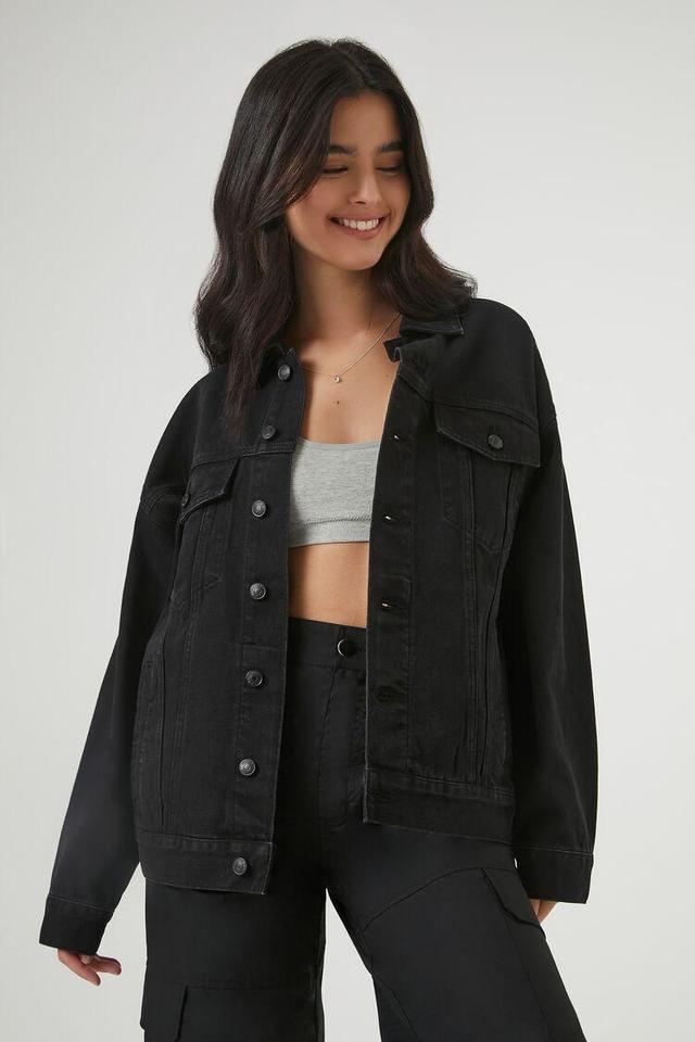 Oversized Denim Trucker Jacket | Forever 21 Product Image