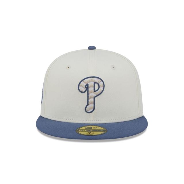 Philadelphia Phillies Wavy Chainstitch 59FIFTY Fitted Hat Male Product Image