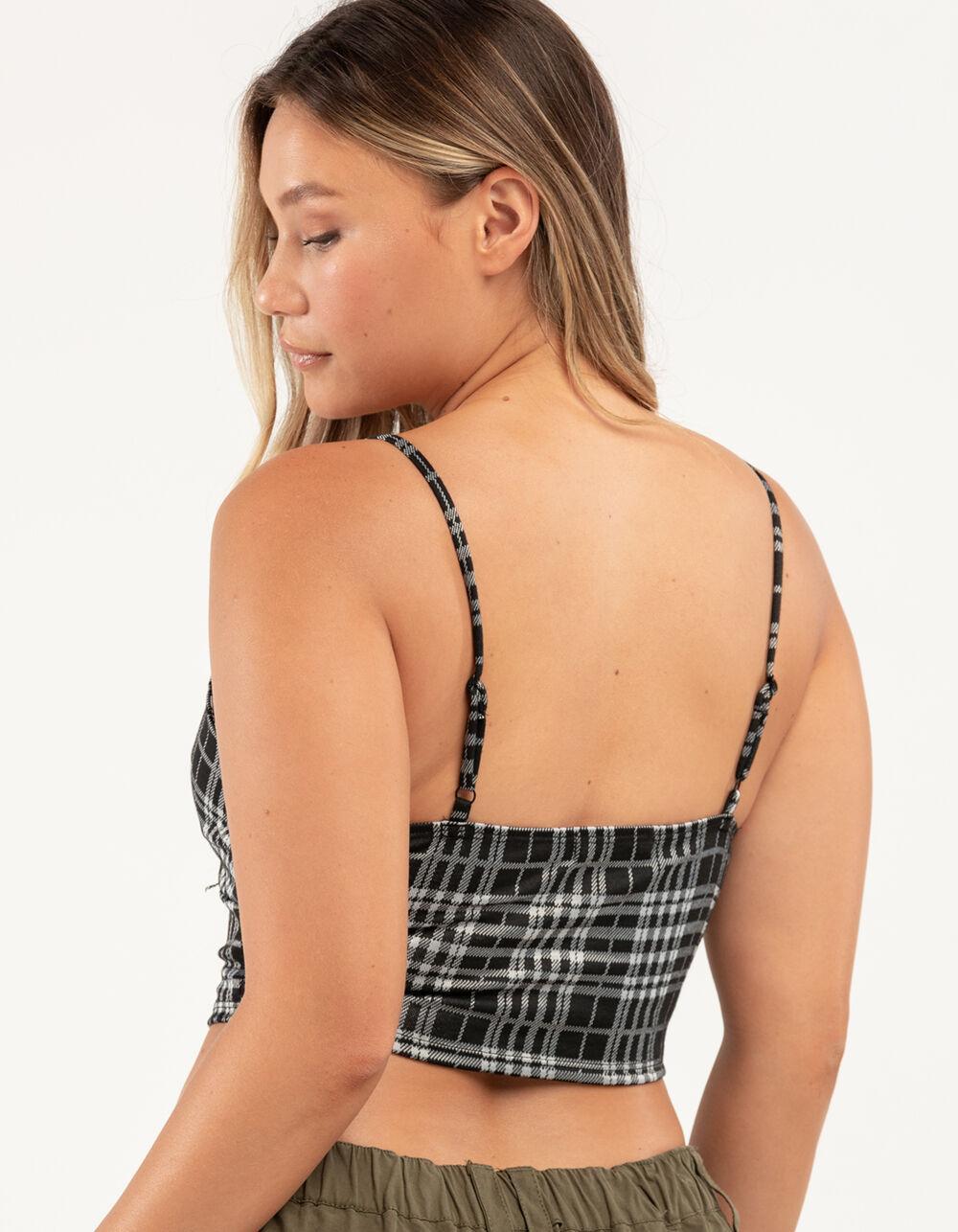 RSQ Womens Plaid Corset Cami Product Image