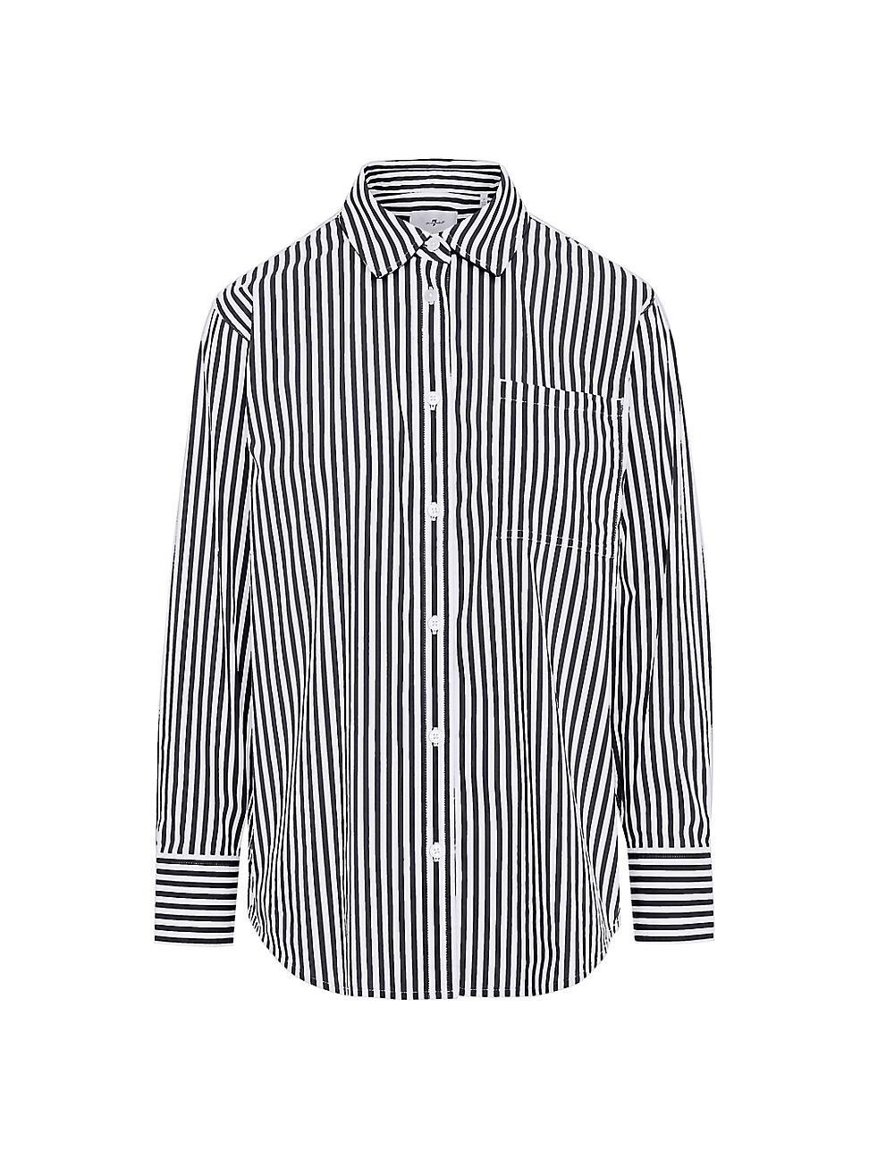 Womens Everyday Striped Button-Up Shirt Product Image