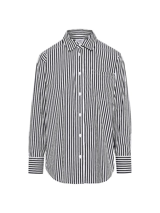 Womens Everyday Striped Button-Up Shirt Product Image