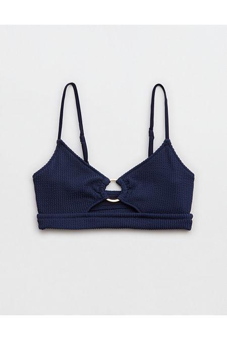 Aerie Crinkle Scoop Cutout Bikini Top Women's Product Image