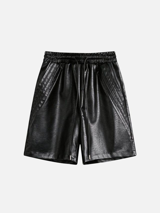 Aelfric Eden Drawstring Faux Leather Shorts Product Image