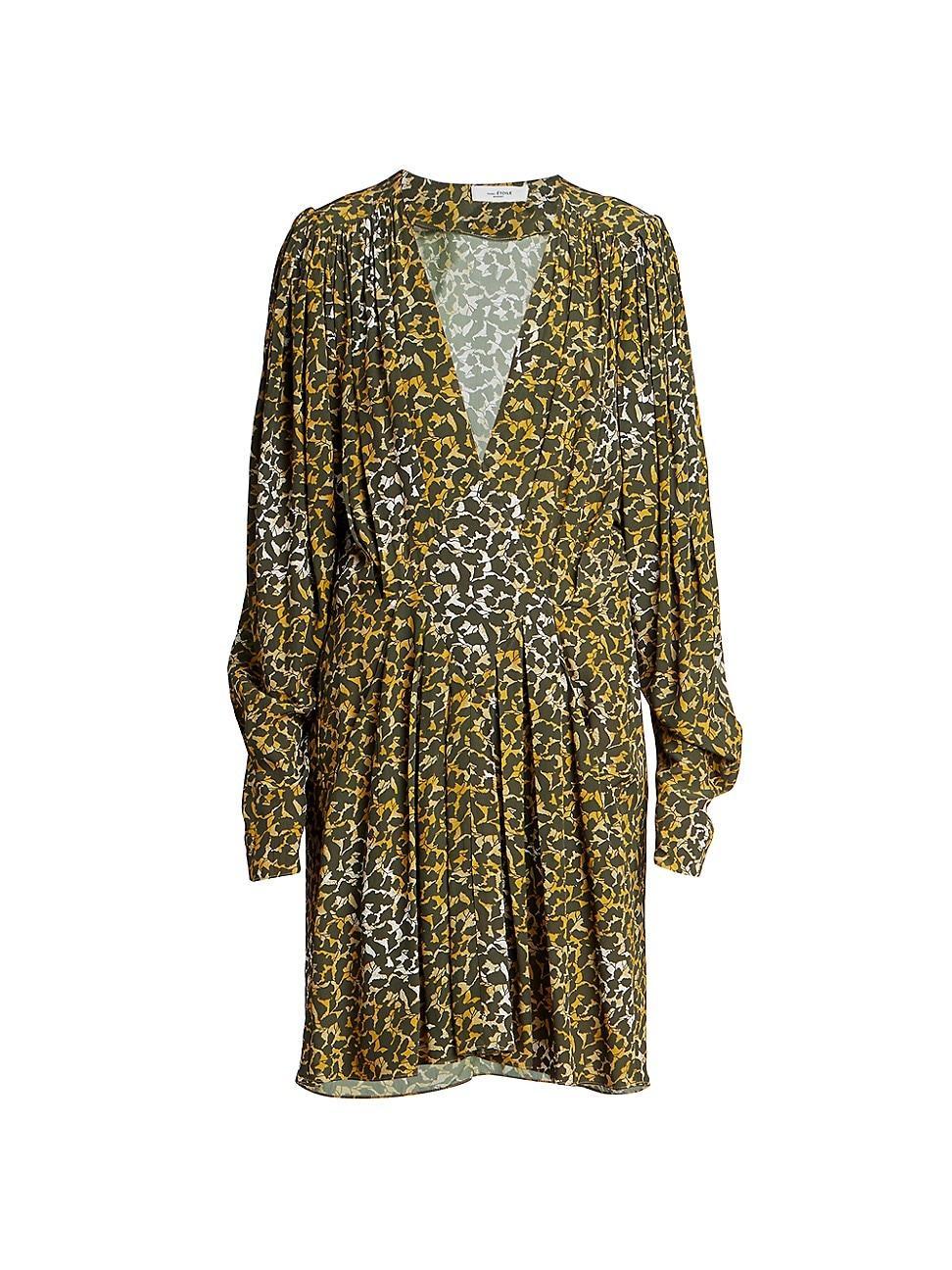 Womens Arone Long-Sleeve Abstract-Print Dress product image