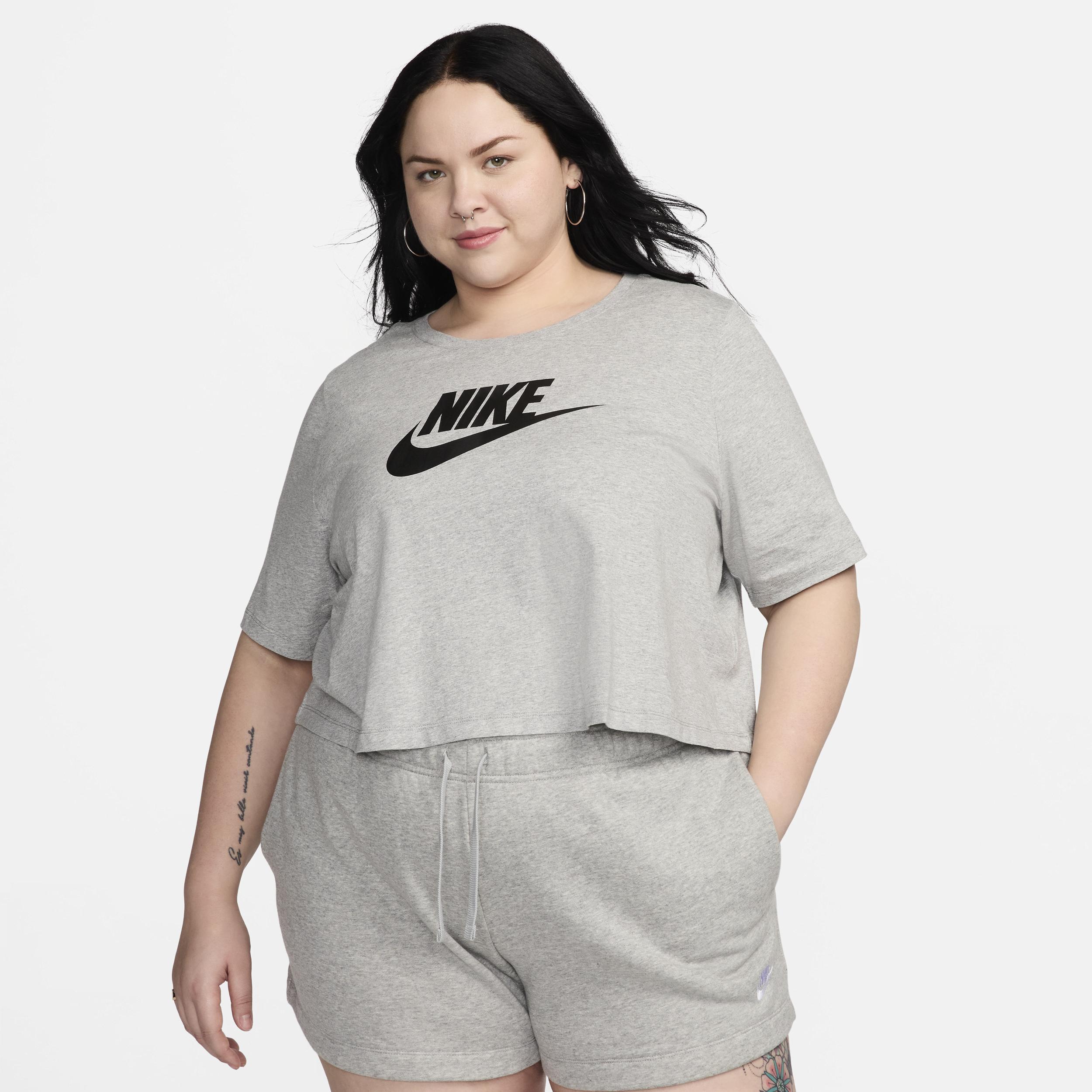 Womens Nike Sportswear Essential Cropped Logo T-Shirt (Plus Size) Product Image