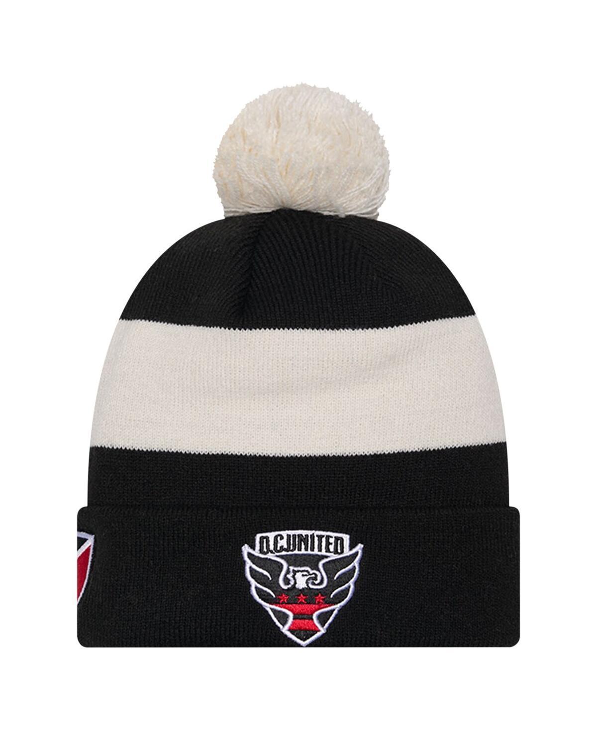 Mens New Era Black D.C. United 2024 Kick Off Collection Cuffed Knit Hat with Pom Product Image