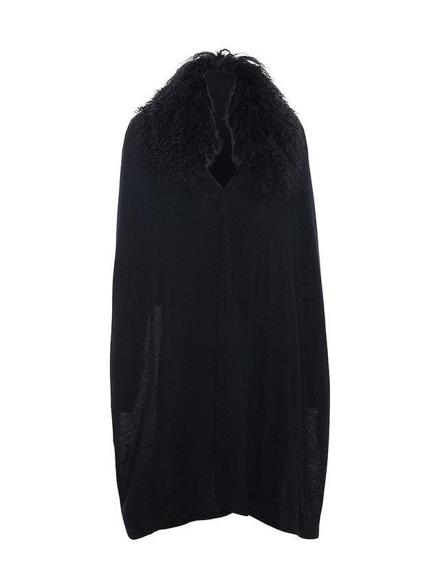 Womens Stole with Select Mongolian Lamb Trim Product Image