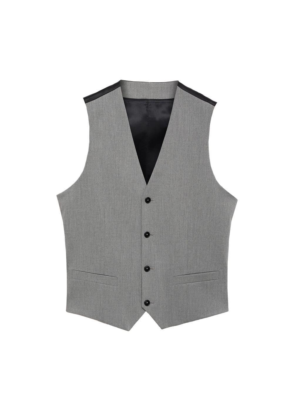 MANGO MAN - Super slim-fit stretch fabric suit vest greyMen Product Image