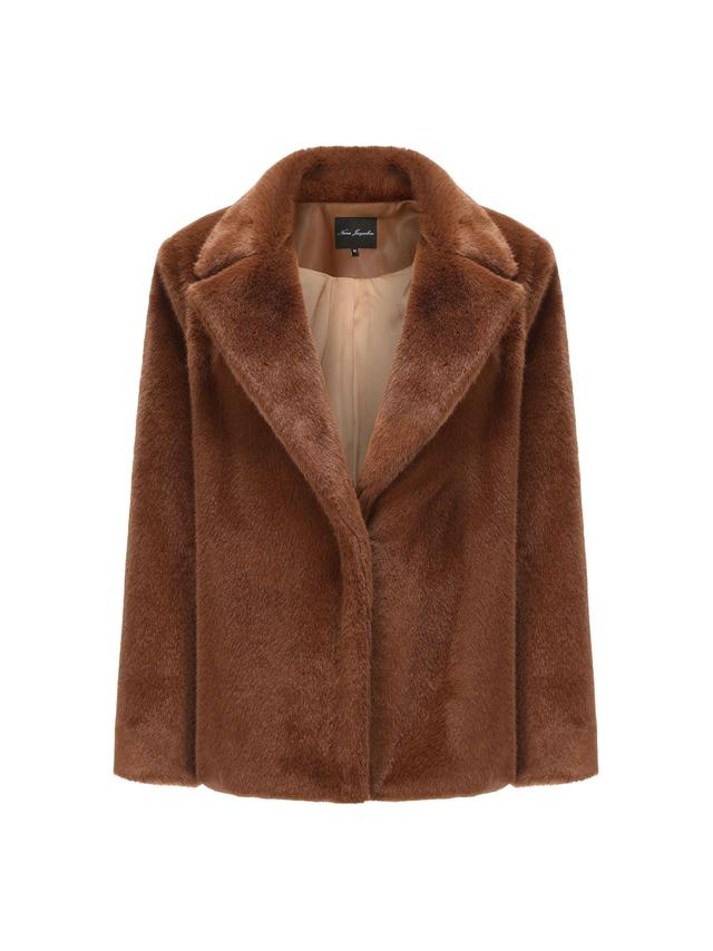 Phoebe Fur Jacket (Brown) Product Image