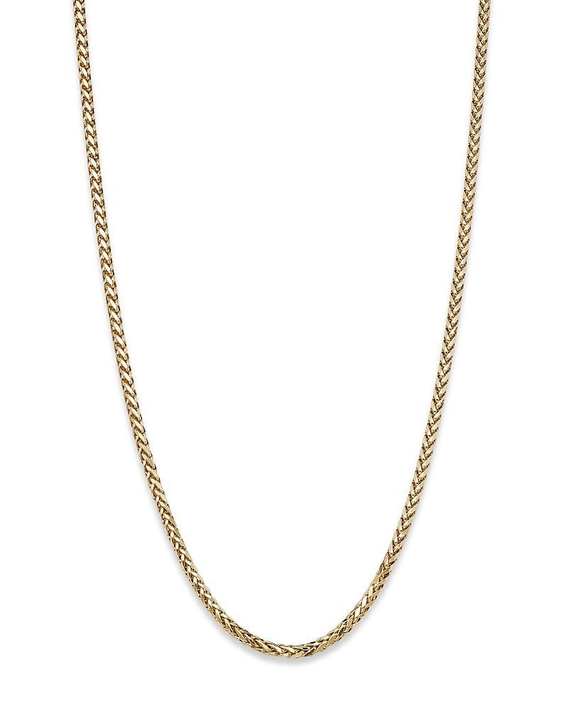 Bloomingdales Fine Collection Mens Wheat Link Chain Necklace in 14K Yellow Gold, 24 - Exclusive Product Image