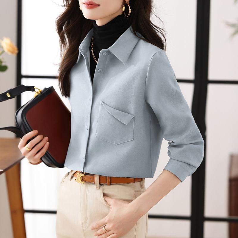 Long-Sleeve Plain Shirt product image