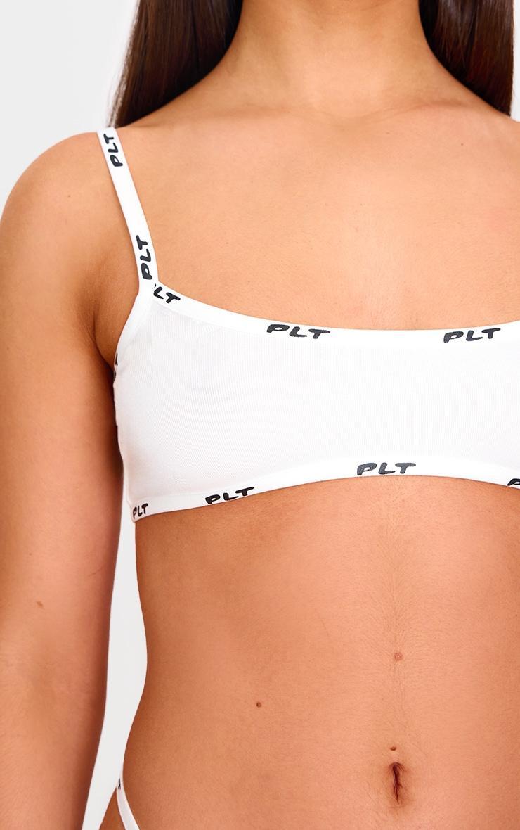 PRETTYLITTLETHING White Jersey Bralette Product Image