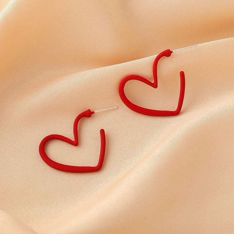 Heart Open Hoop Earring Product Image