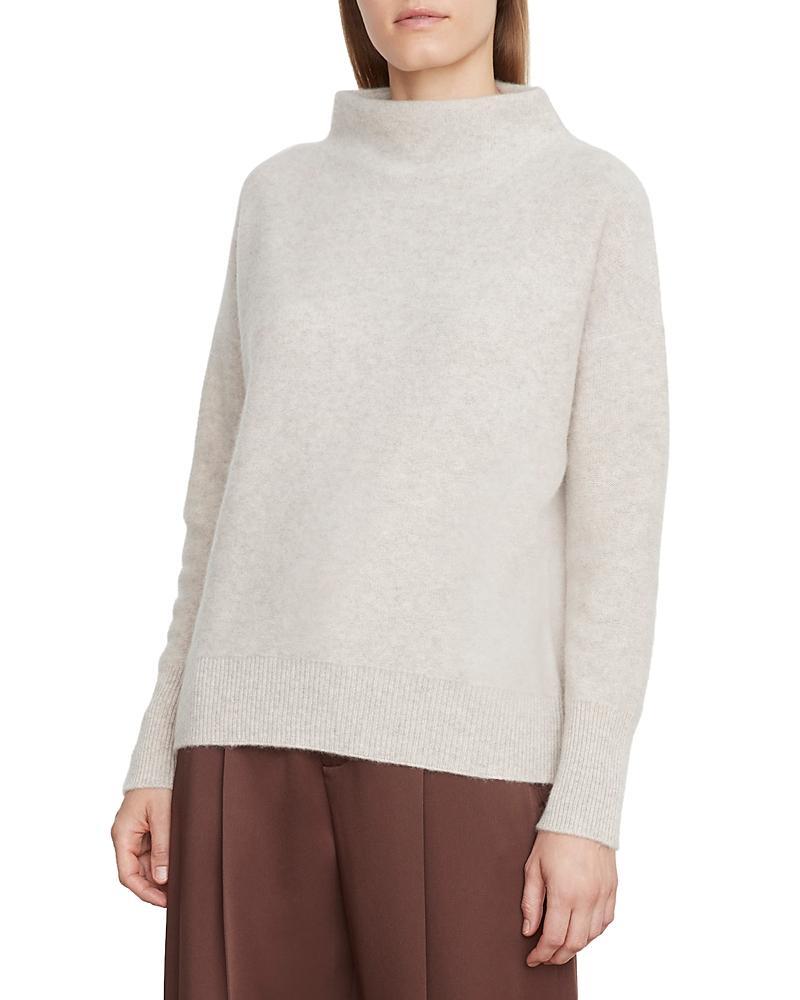 Vince Boiled Funnel Neck Pullover (Heather Tide Stone) Women's Clothing Product Image