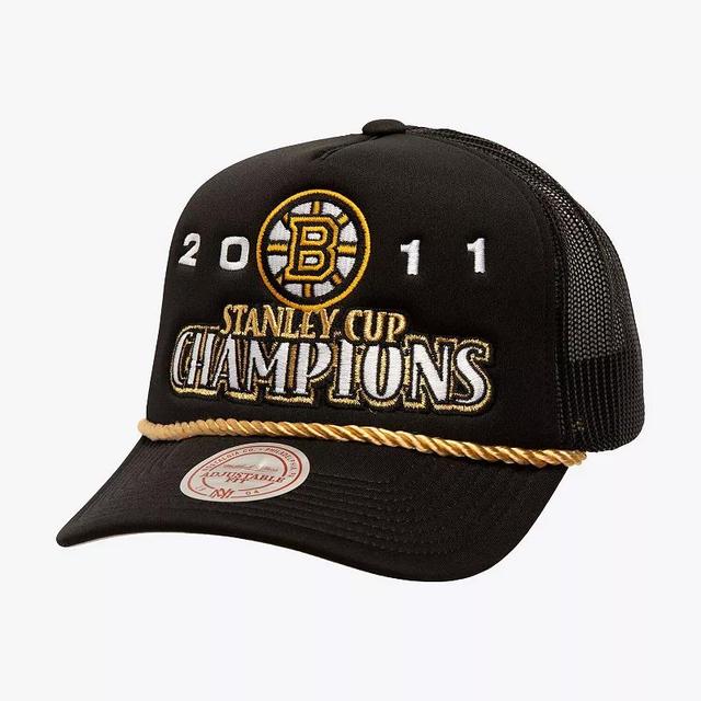 Mens Mitchell & Ness Boston Bruins SOUL Collection Golden Stanley Cup Champions Trucker Adjustable Hat Product Image