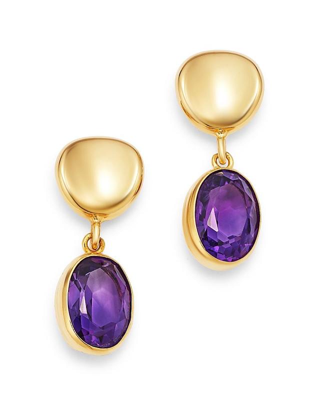 Bloomingdale's Gemstone Oval Drop Earrings in 14K Yellow Gold - 100% Exclusive - Female Product Image