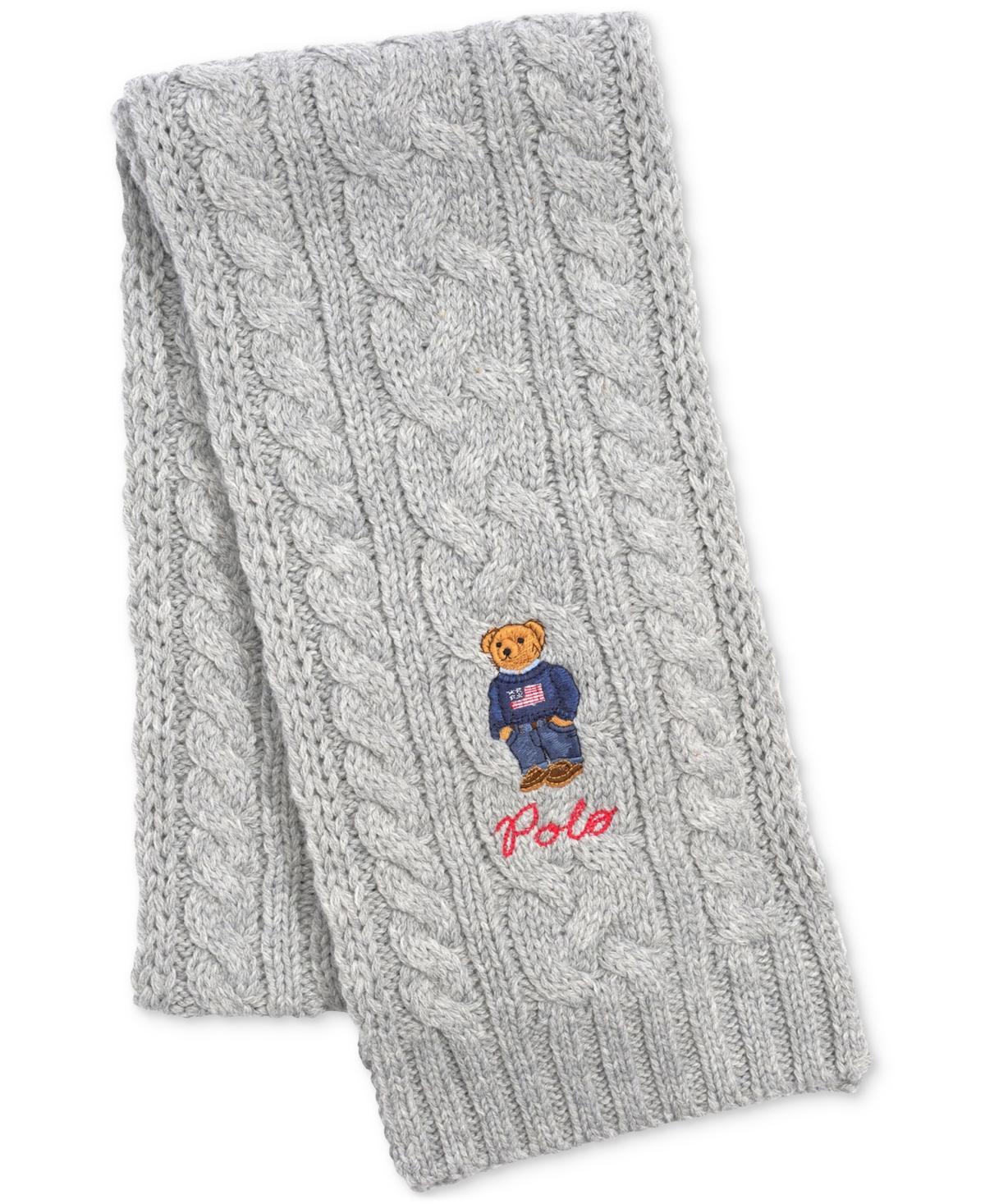 POLO RALPH LAUREN Men's Cable-knit Bear Scarf In Andover Product Image