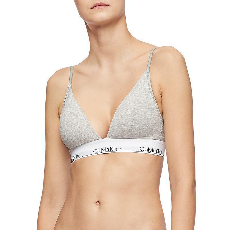 Calvin Klein Modern Cotton Light Lined Triangle Bralette QF5650, Womens Black Product Image