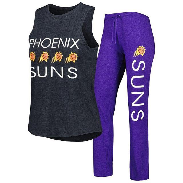 Womens Concepts Sport Purple/Black Phoenix Suns Team Tank Top & Pants Sleep Set Product Image