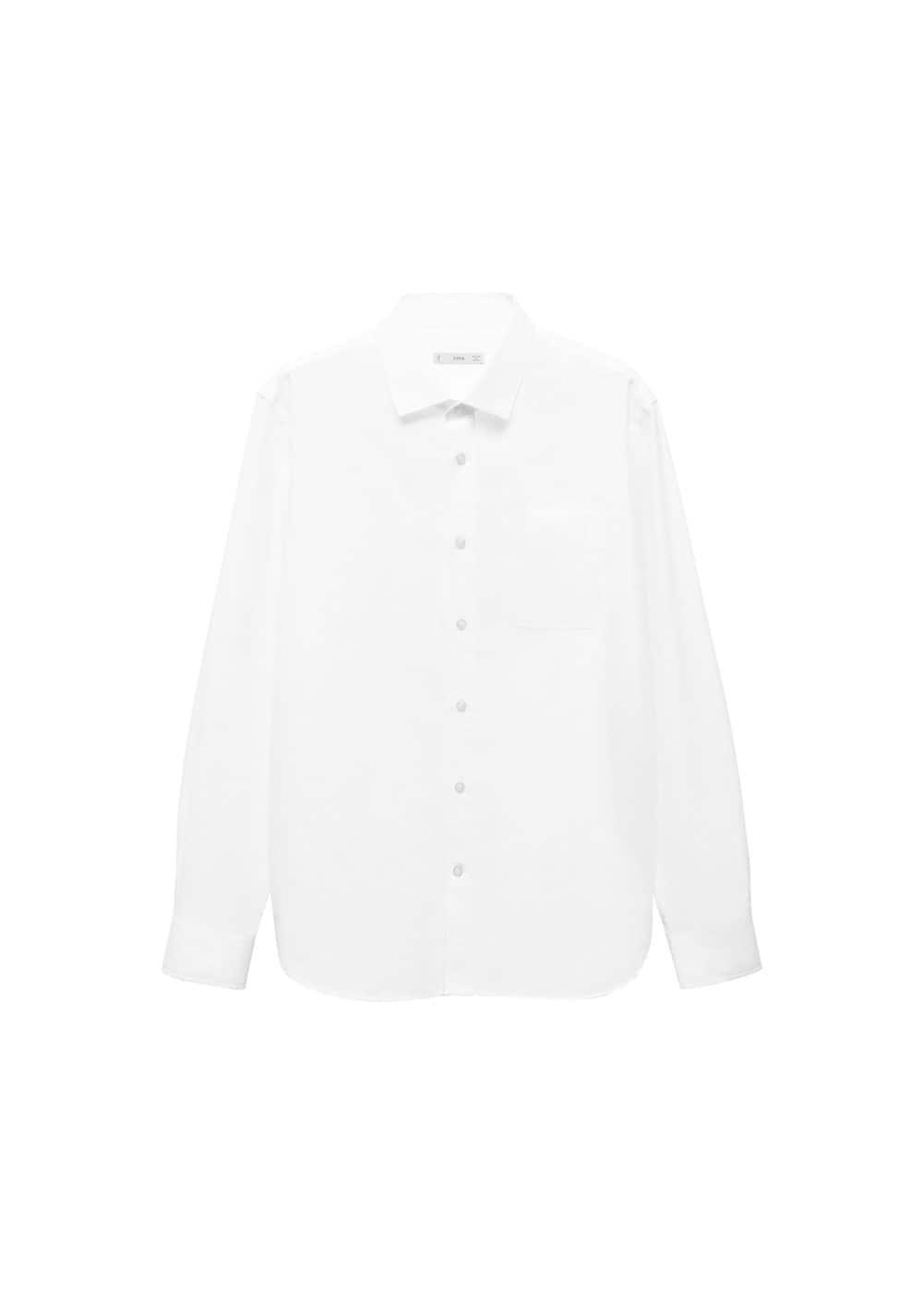 MANGO MAN - Slim fit cotton shirt whiteMen Product Image