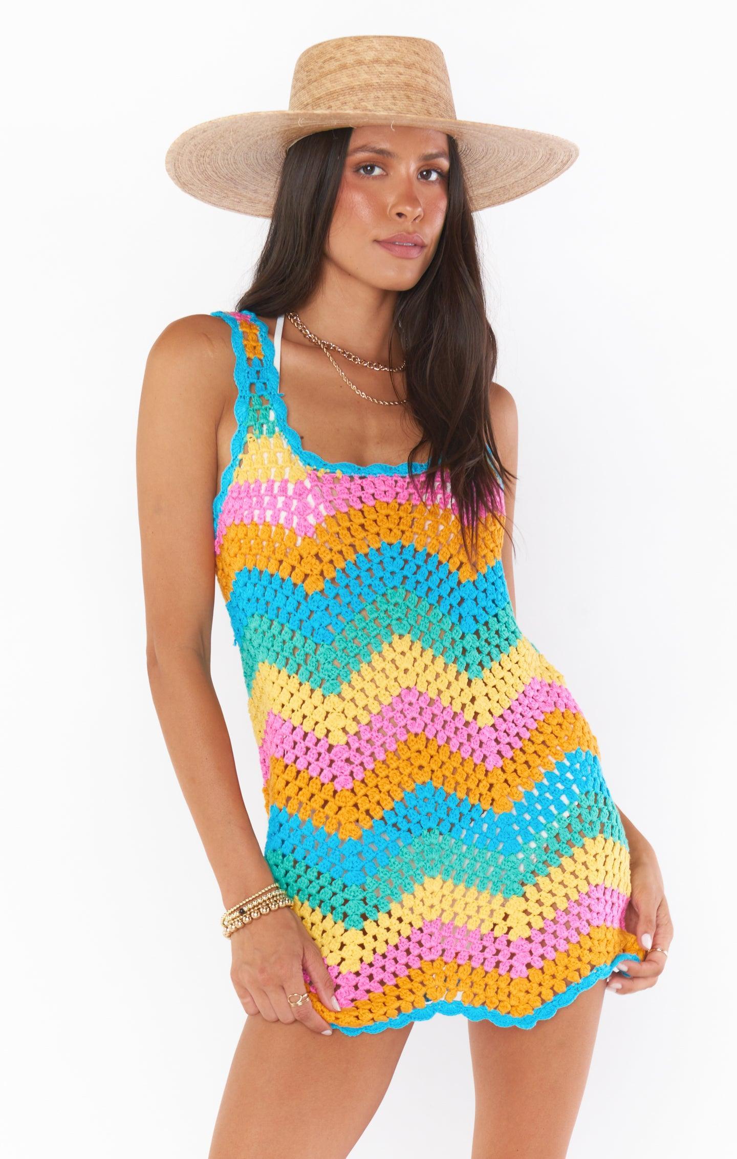 Tara Coverup Dress ~ Sea Breeze Crochet Product Image