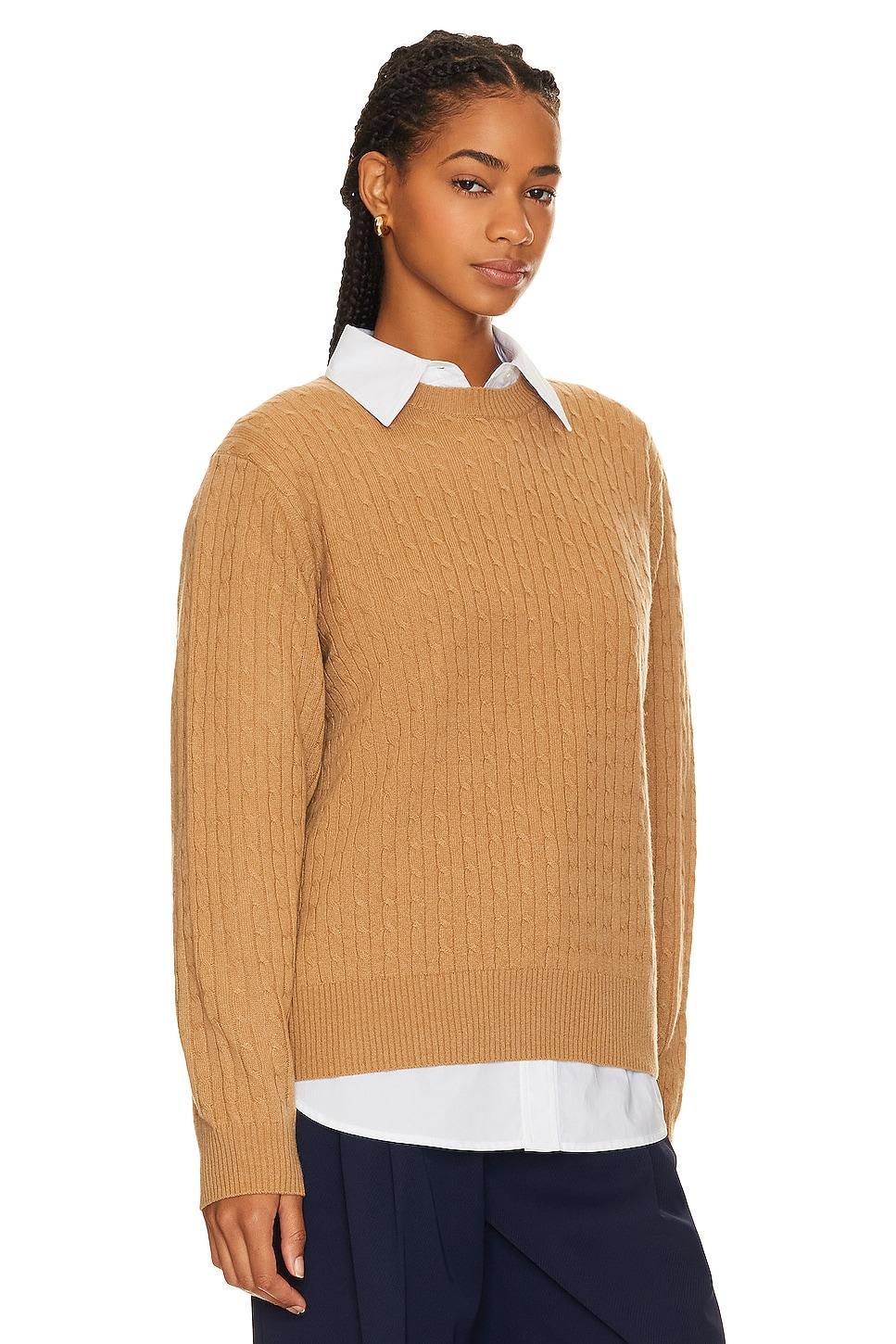 Cashmere Cropped Cable Crew BEVERLY HILLS x REVOLVE Product Image