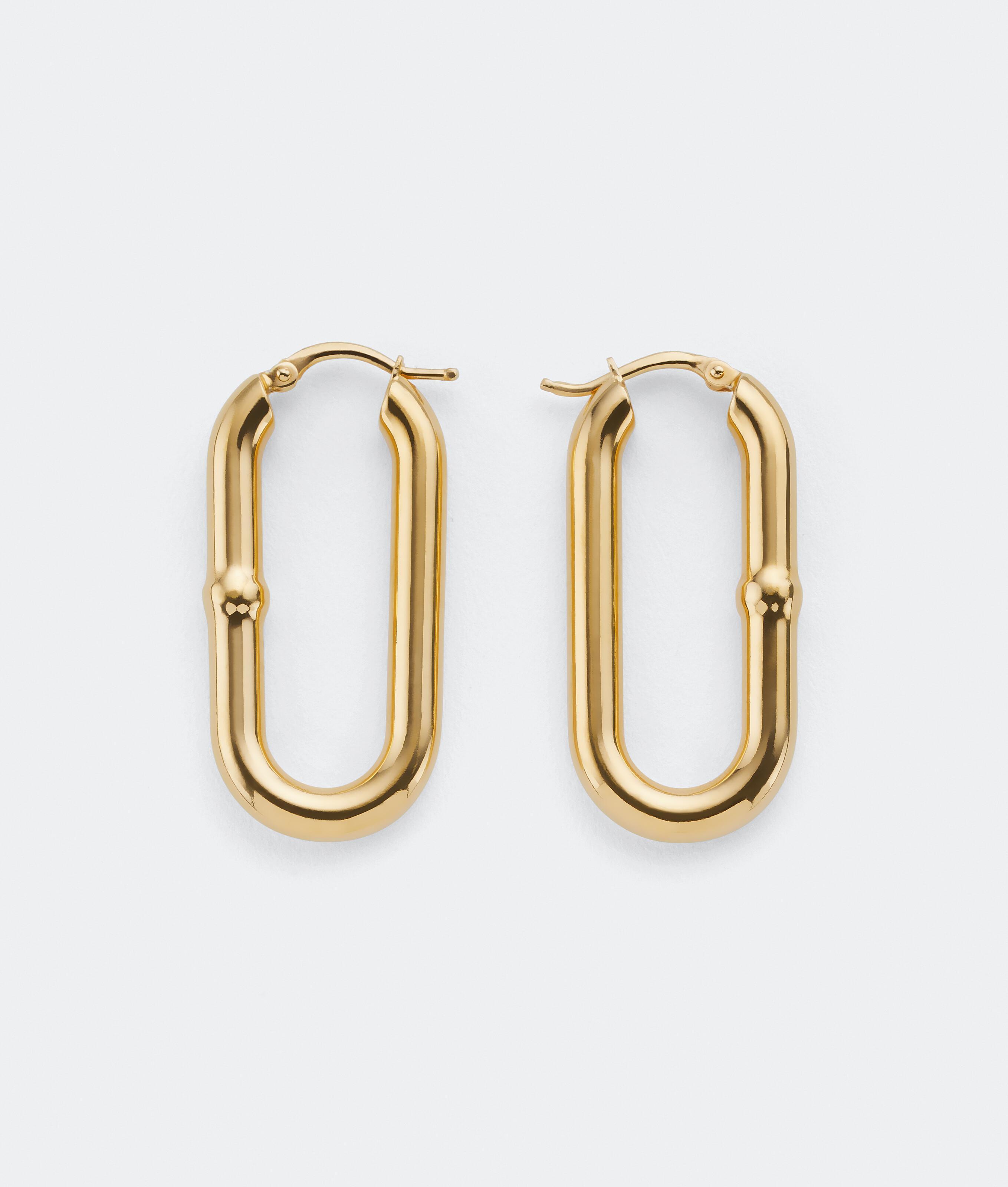 Women's Chain Hoop Earrings in Yellow gold Product Image