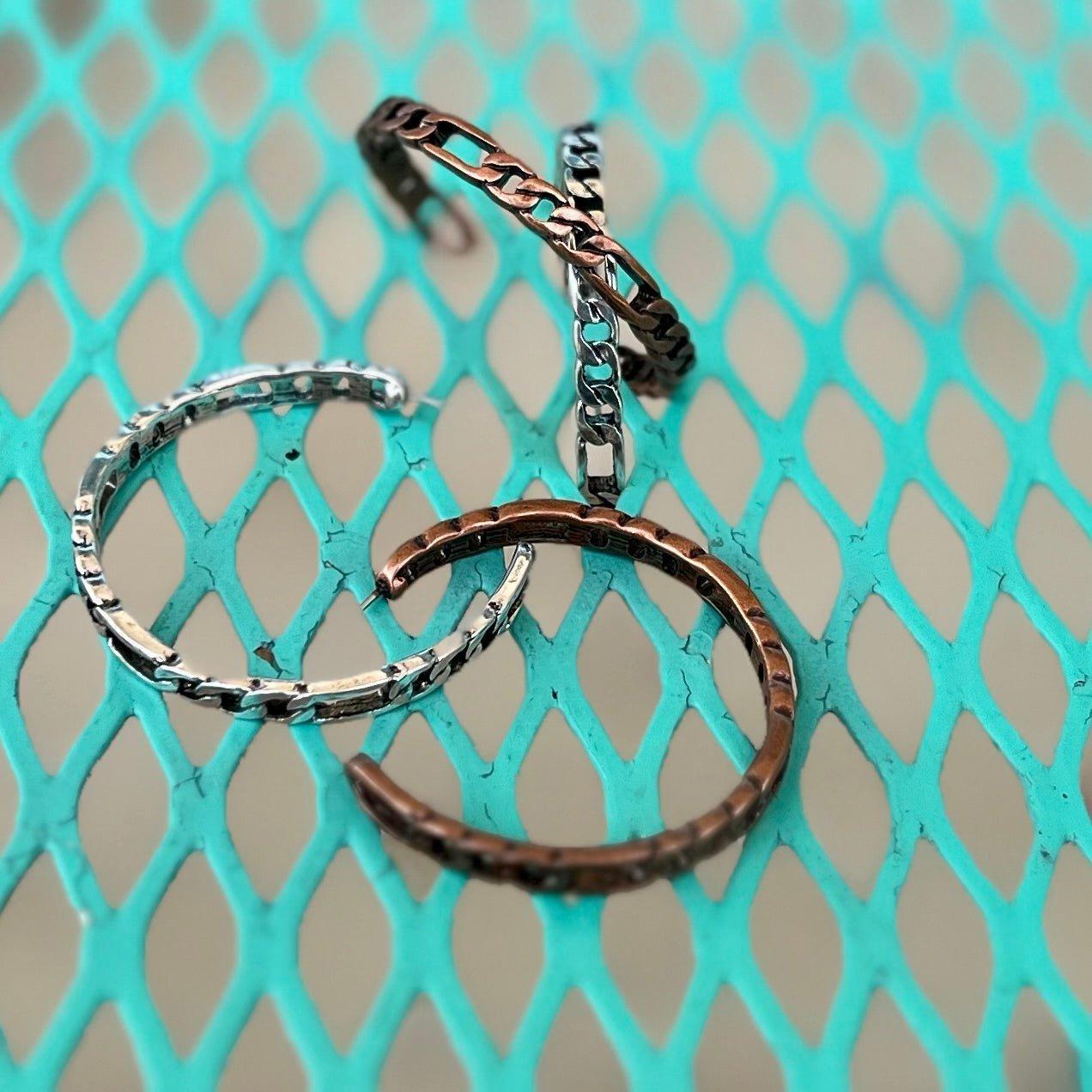 Chained to Hoop Earrings- 2 Colors Product Image