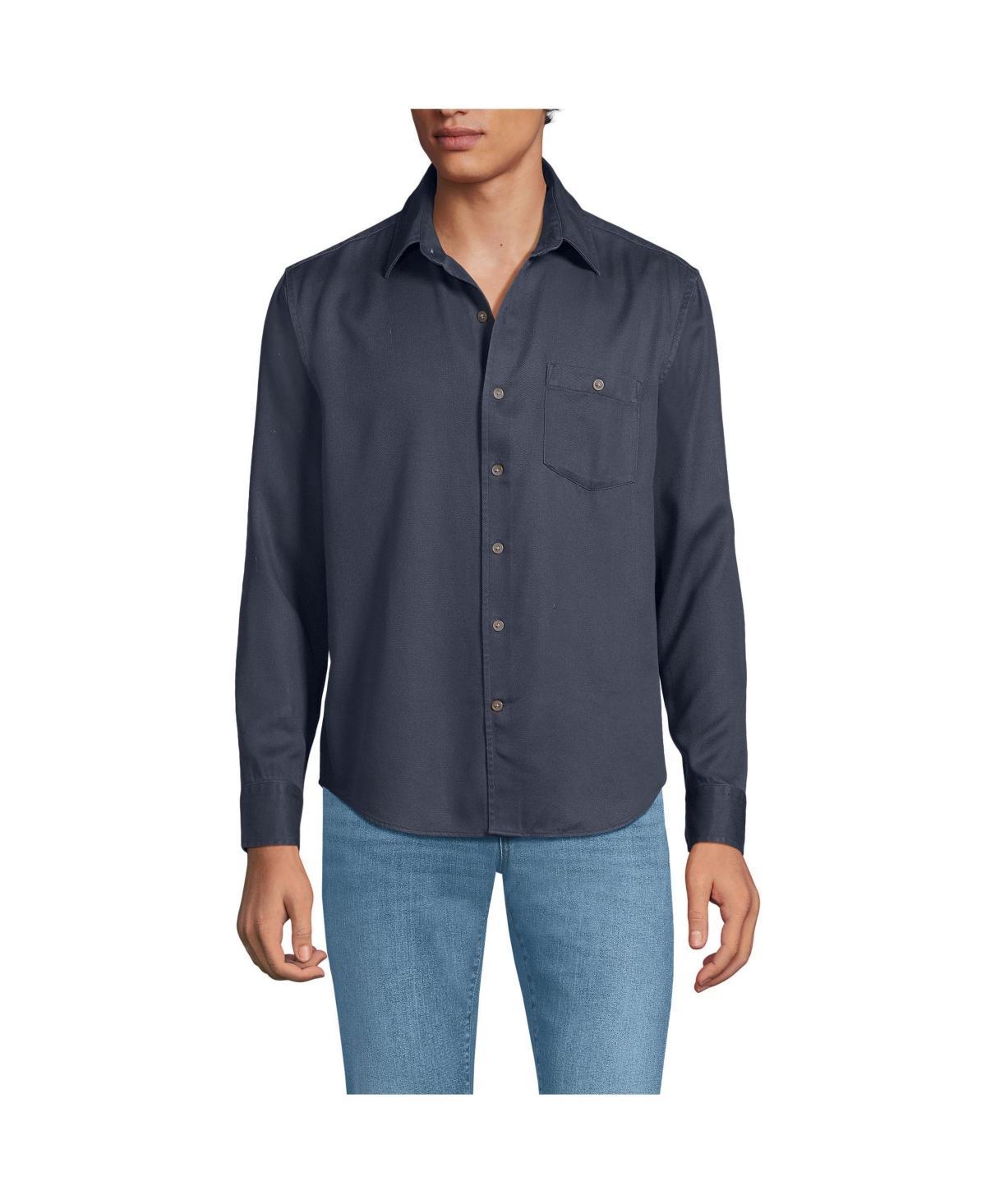 Mens Lands End Relaxed Twill Shirt Product Image