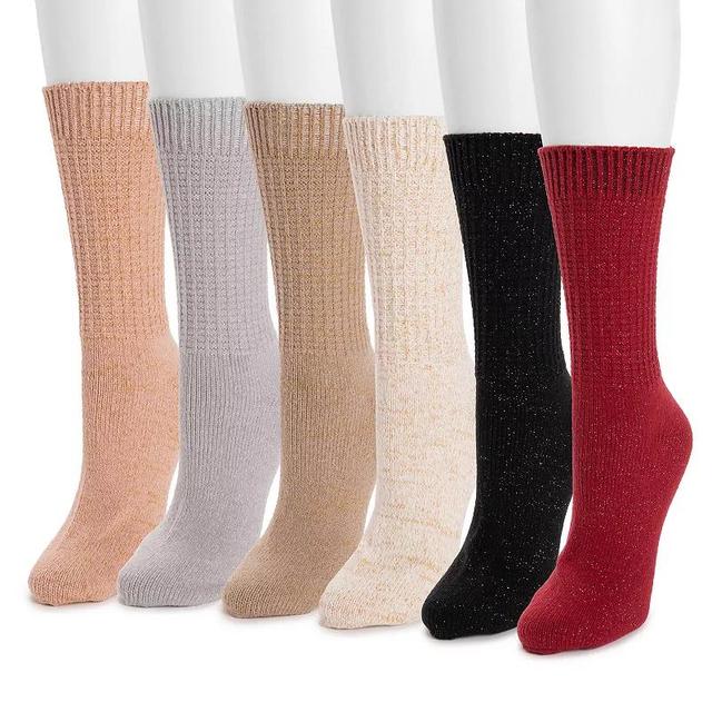 Womens MUK LUKS 6-Pack Dream Step Mini Crew Socks Set Product Image