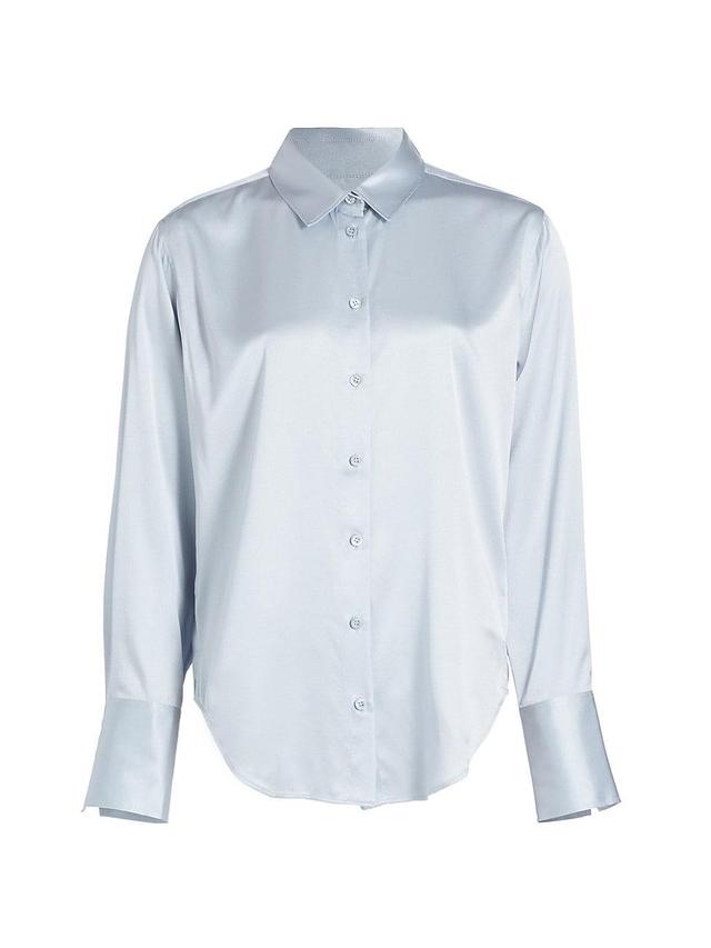 FRAME The Standard Womens Stretch Silk Button-Up Shirt Product Image