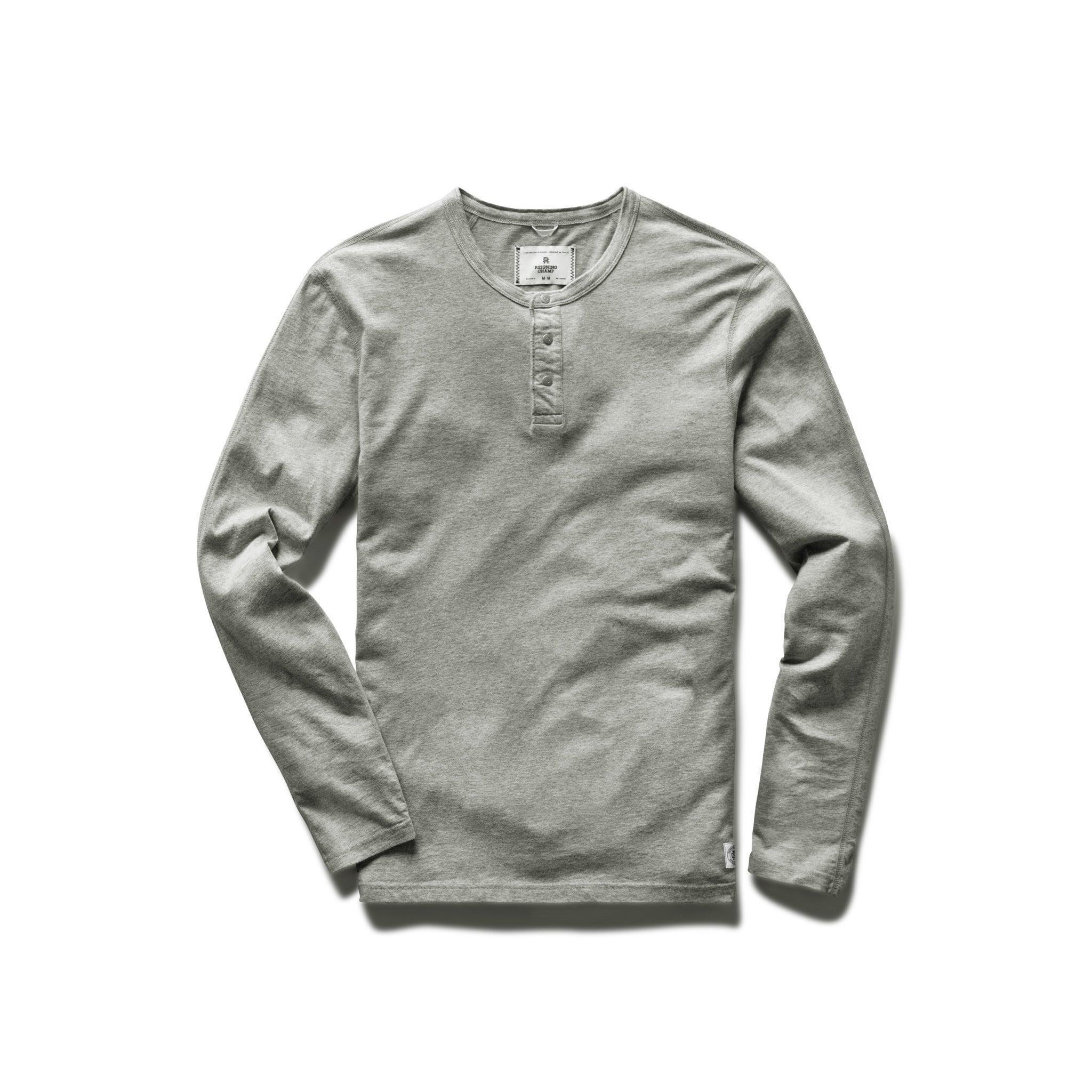 Lightweight Jersey Long Sleeve Henley Male Product Image