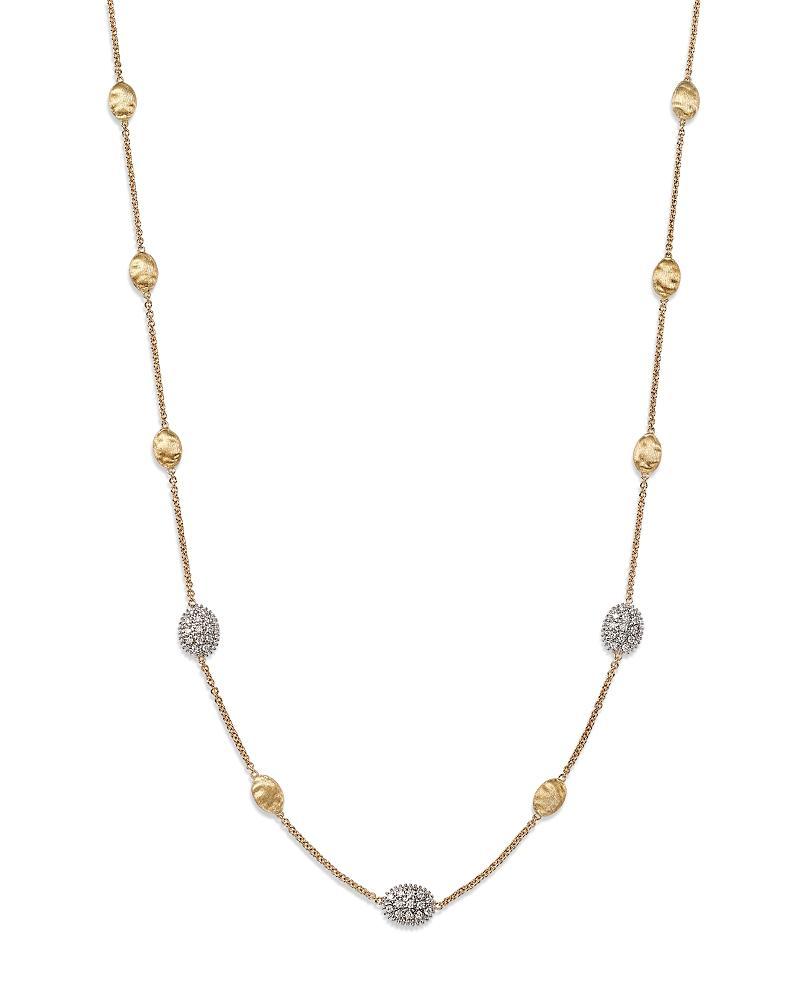 Womens Siviglia 18K Yellow Gold & 0.6TCW Diamond Small Bead Station Necklace Product Image