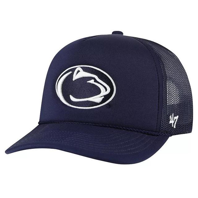 Mens 47 Penn State Nittany Lions Foam Front Mesh Trucker Snapback Hat, Blue Product Image