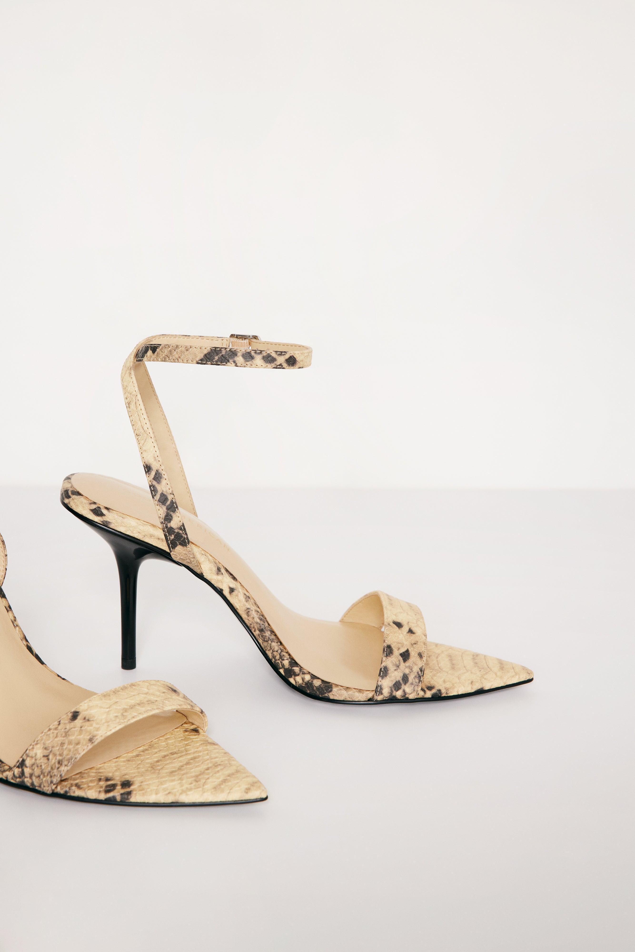 BARELY THERE STRAP HEEL | NPSP PRINT Product Image