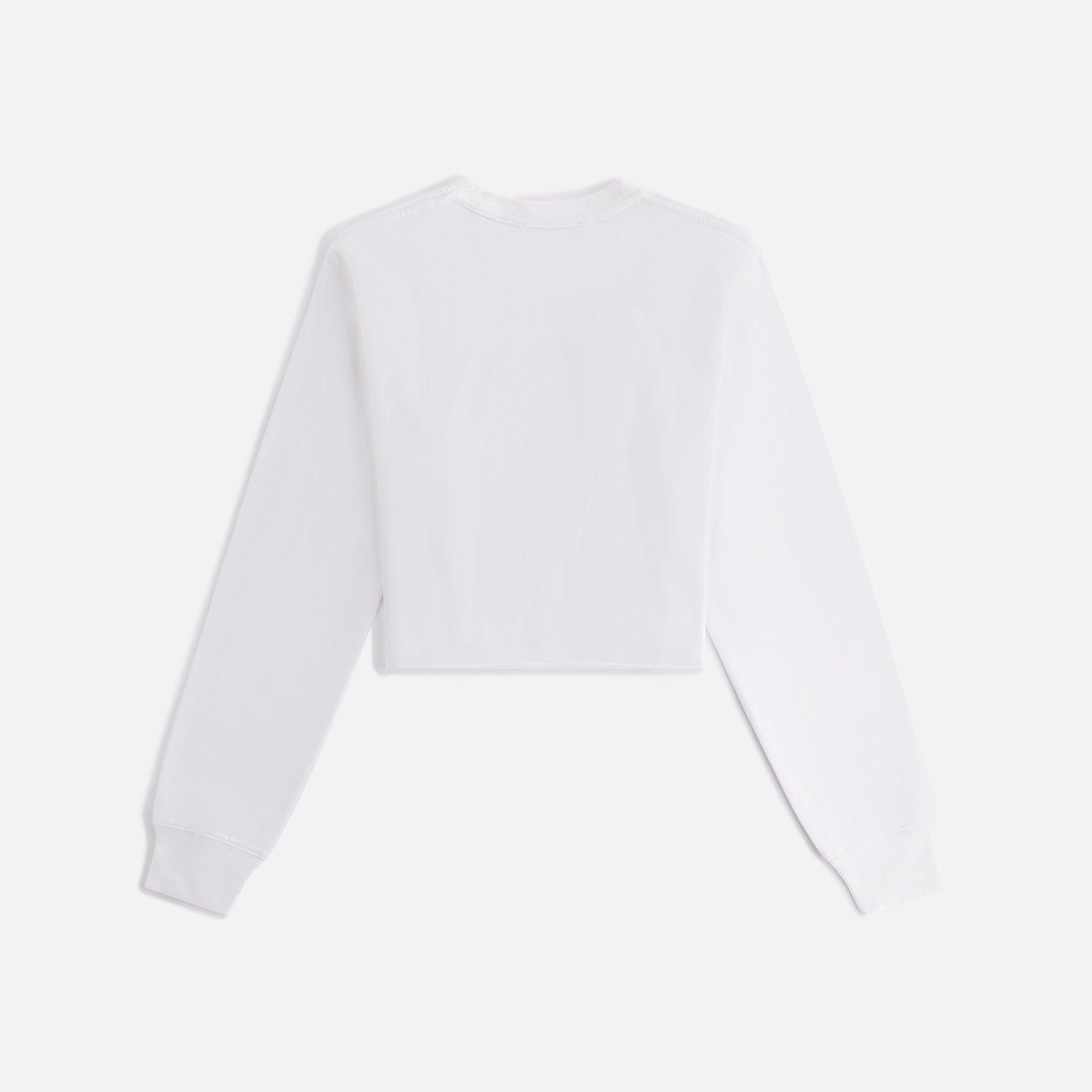 Kith Women Lucy II Cropped Long Sleeve Tee - White Female Product Image