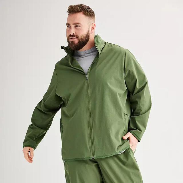 Big & Tall Tek Gear Lightweight Full-Zip Jacket, Mens Alva Green Product Image