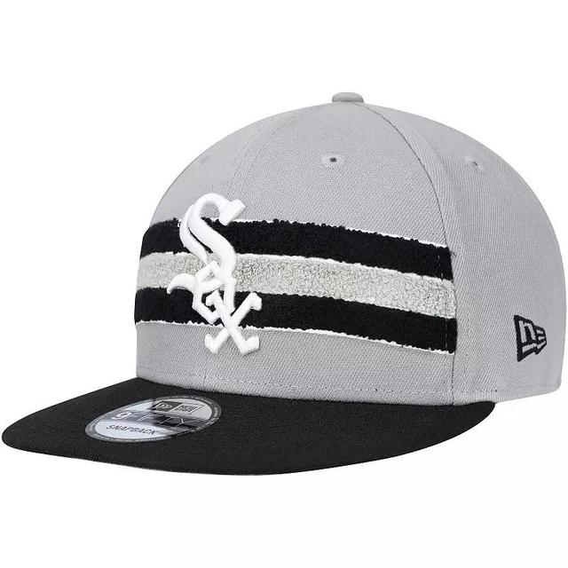 Mens New Era Gray/Black Chicago White Sox Band 9FIFTY Snapback Hat Product Image