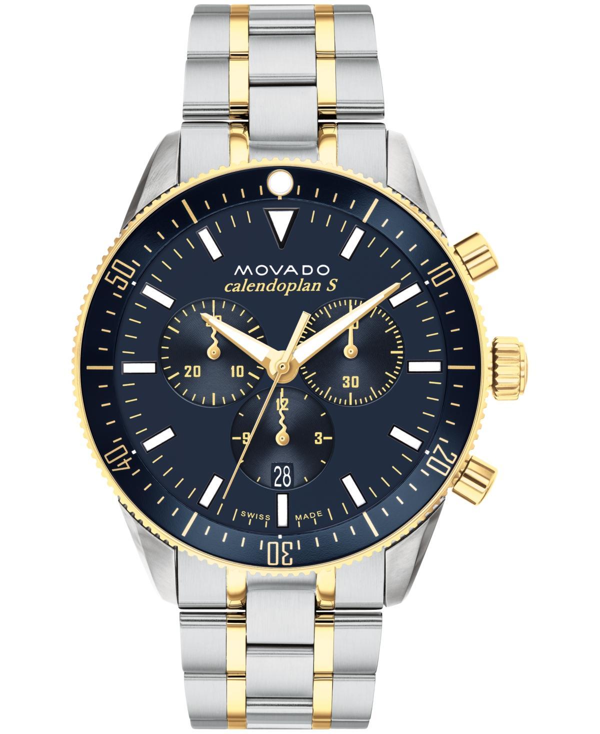 Movado Mens Heritage Two Tone Stainless Steel Bracelet Watch 42mm - Two-tone Product Image