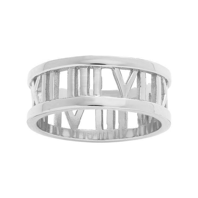 MC Collective Roman Numeral Band Ring, Womens Sterling Silver Product Image