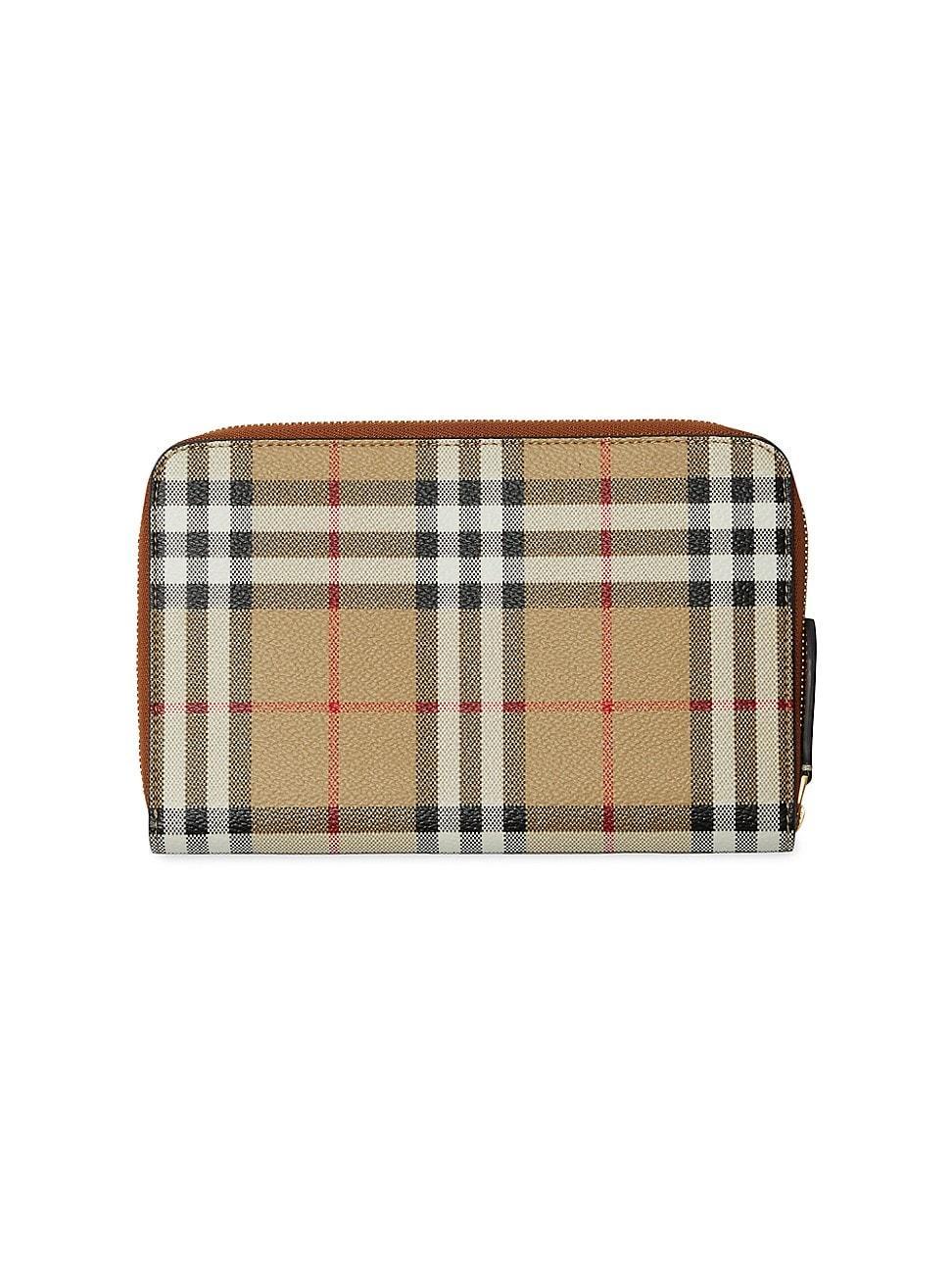 burberry Vintage Check Coated Canvas & Leather Travel Wallet Product Image