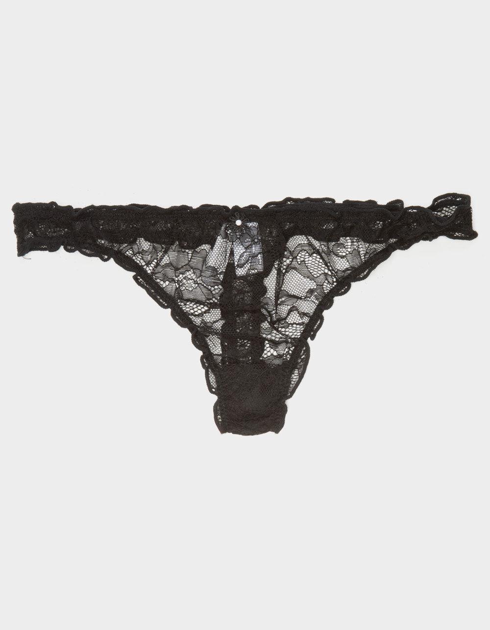 FULL TILT Lace Lettuce Edge Thong Product Image